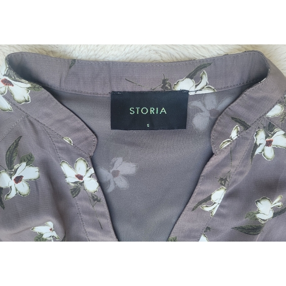 Storia gray floral dress - Picture 5 of 16